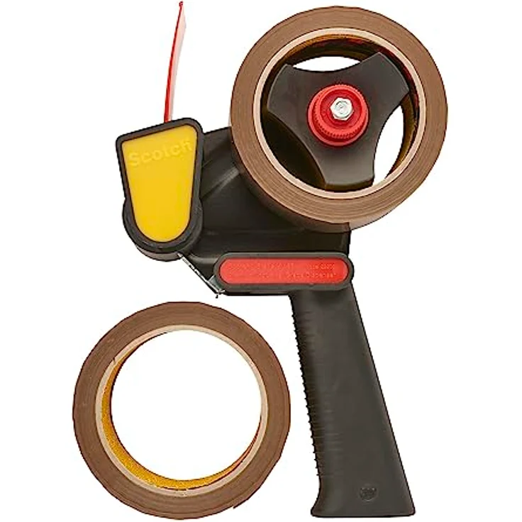 Scotch 309R2D inkl. 2 Rollen Paketklebeband Klebebandabroller - Packbandabroller, braun - Preisvergleich – Bild 4