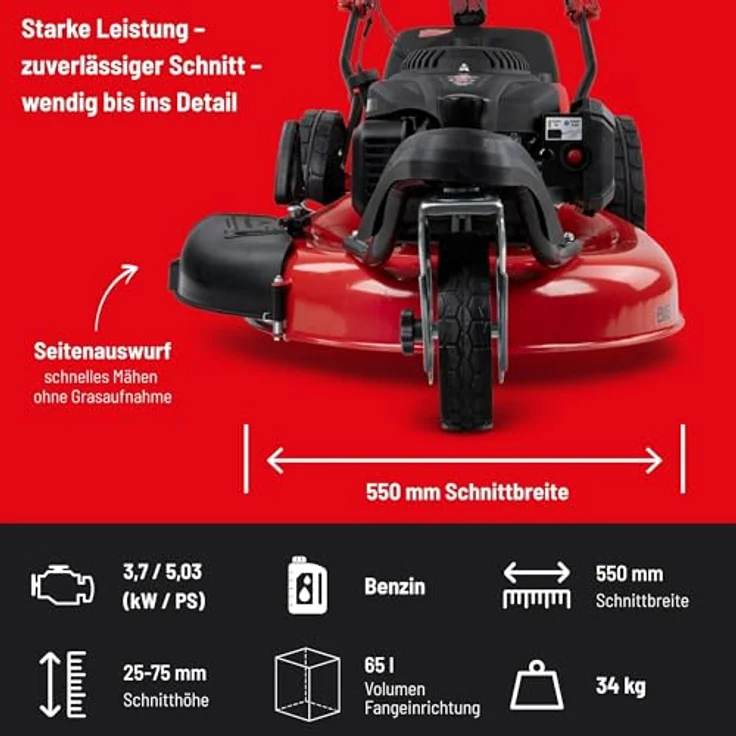 Güde BIG WHEELER 554.2 R TRIKE Benzin-Rasenmäher mit drehbarem Bugrad, zuschaltbarem Hinterradantrieb und flexibler Schnitthöhenverstellung – Bild 3