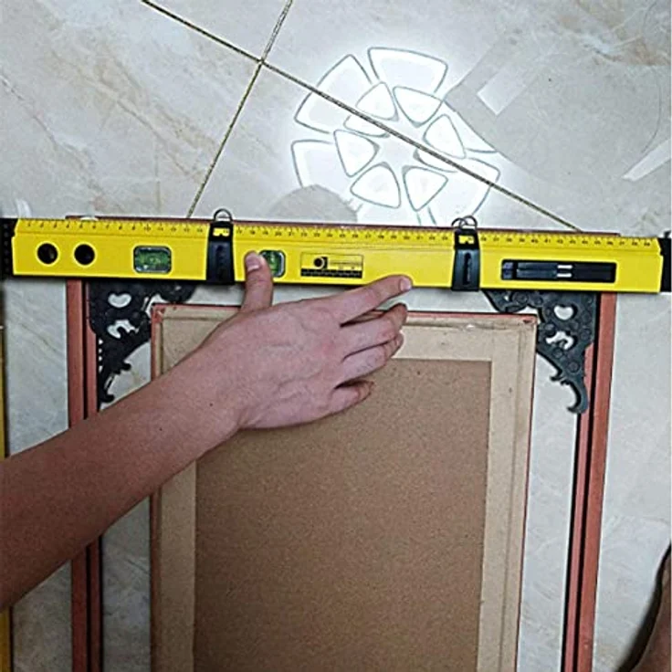 Yato Winkelmesser 3-in-1, Bauwinkel mit Wasserwaage und Zirkel-Funktion, aus hochwertigem Aluminium, Messbereich 0-270 Grad – Bild 2