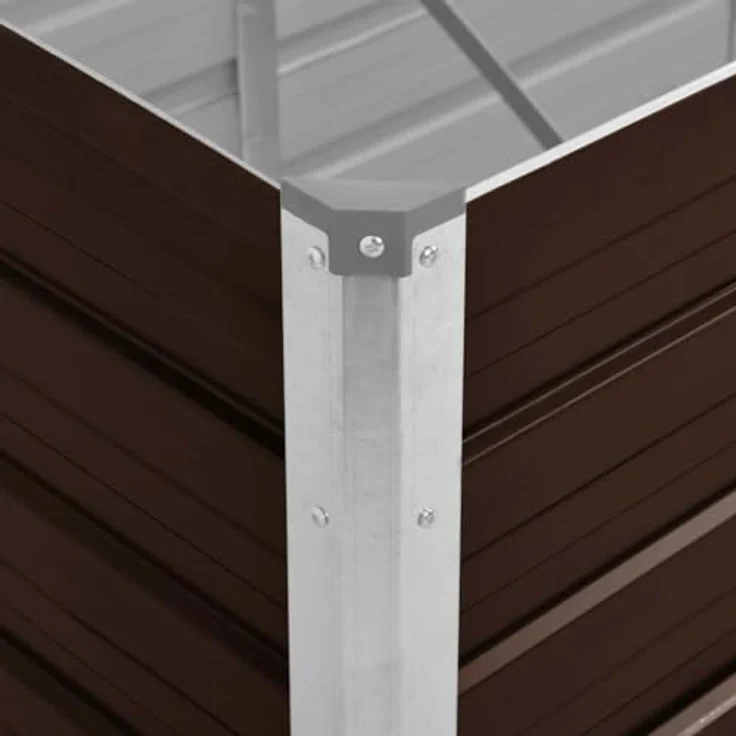 vidaXL Garten-Hochbeet Braun 100 x 40 x 77 cm Verzinkter Stahl – Bild 5