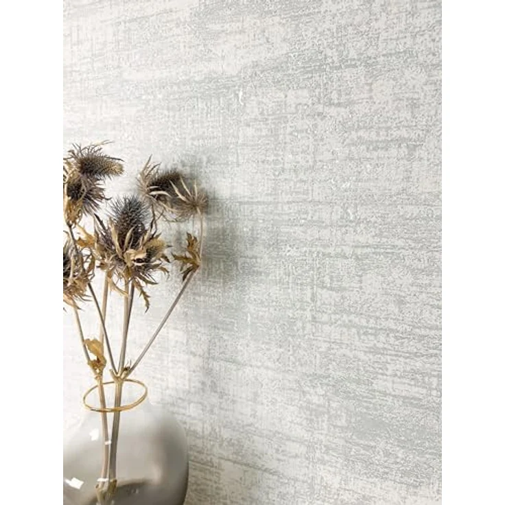 Newroom Tapete Grau Betonoptik, Vlies im Industrial Used Look mit Metallic Glanz, 10,05 m x 0,53 m für Wohnzimmer Schlafzimmer – Bild 1