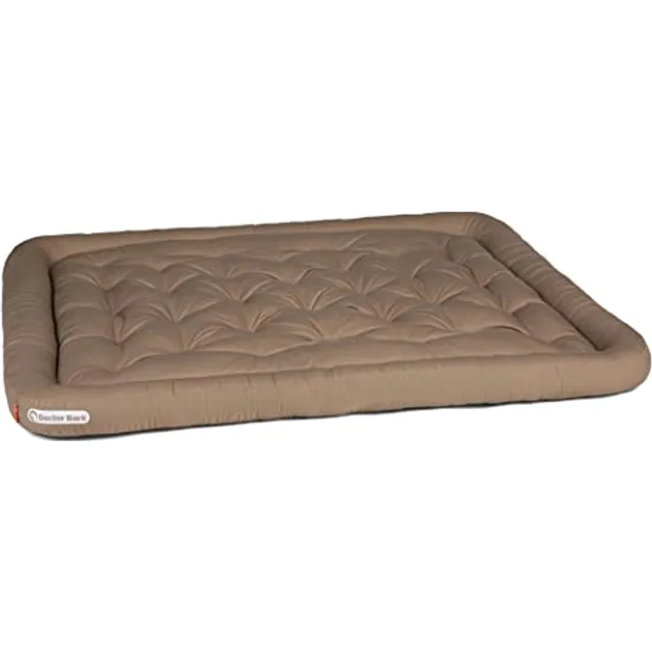 Doctor Bark Hundekissen - orthopädisches Hundebett, 95°C waschbar, hygienisch, robust & bequem (XXL - 115x100 cm, Goldbraun)