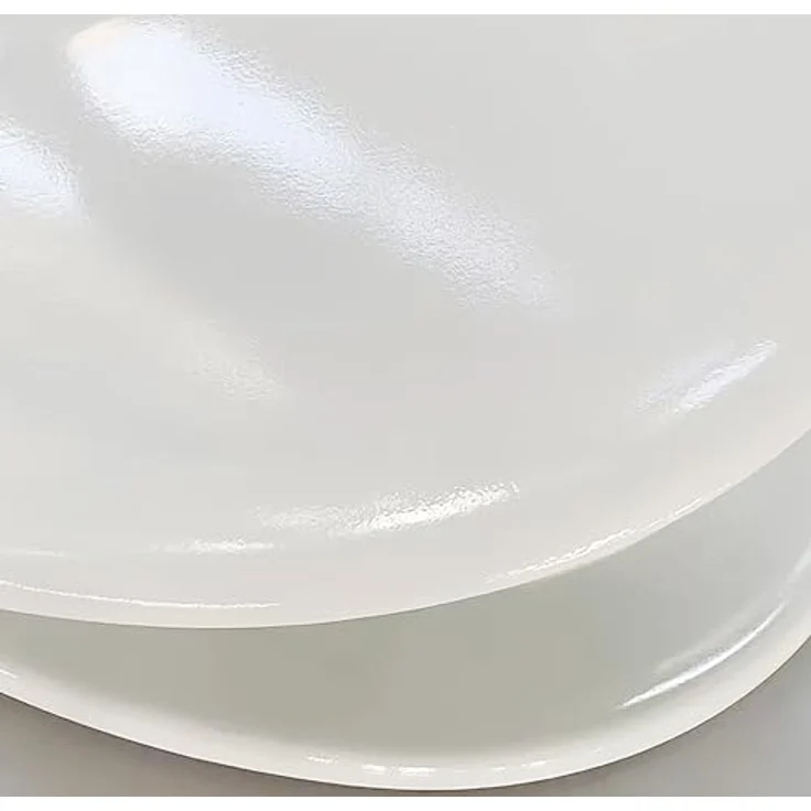 MSV WC-Sitz MDF, 45 cm x 37 cm x 5,6 cm, Weiß, mit Kunststoffscharnieren und hygienischer Oberfläche – Bild 8