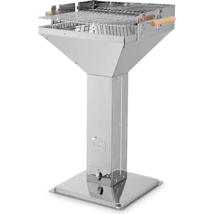 tepro Holzkohle-Trichtergrill Vista, Edelstahl, mit Belüftungssystem und komfortabler Arbeitshöhe von 86-90 cm, Maße 63 x 48 x 91 cm – Bild 1