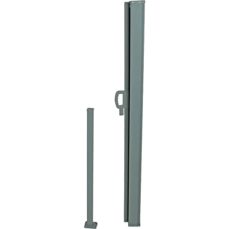 DELUKE OLYP Seitenmarkise, anthrazit, ausziehbar, Sichtschutz aus Polyester mit Aluminium- und Stahlrahmen, für Terrasse/Balkon – Bild 4