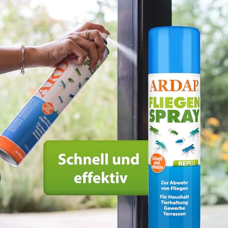 ARDAP Repell Fliegenspray 400ml - Bestes Mittel gegen Fliegen - Fliegenspray Wohnung- Insektenspray & Ungezieferspray - Schädlingsfrei - Wirkt schnell & effektiv (PT19) - ARDAP – Bild 2