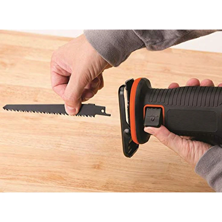 Black & Decker Akku-Säbelsäge BDCR18, 18Volt, orange/schwarz, Li-Ionen Akku 1,5Ah – Bild 4