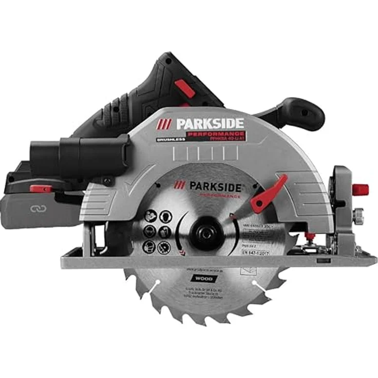 PARKSIDE PERFORMANCE® Akku-Handkreissäge 40 V PPHKSA 40-Li A1 ohne Akku und Ladegerät, 40 V Brushless Motor, LED-Arbeitsleuchte, Parallelanschlag – Bild 4