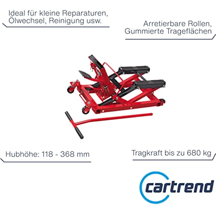 Cartrend Motorrad-Hebebühne Tragkraft 680 kg – Bild 3