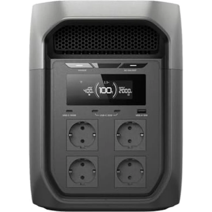 ECOFLOW Delta 3 Max, Portable Powerstation mit 2 kWh Solarbatterie und 3.000 W Ausgangsleistung – Bild 2