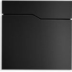 Metzler Briefkasten pulverbeschichtet in Tiefschwarz RAL9005 - Wandbriefkasten mit Zeitungsfach - Postkasten Hoffmann