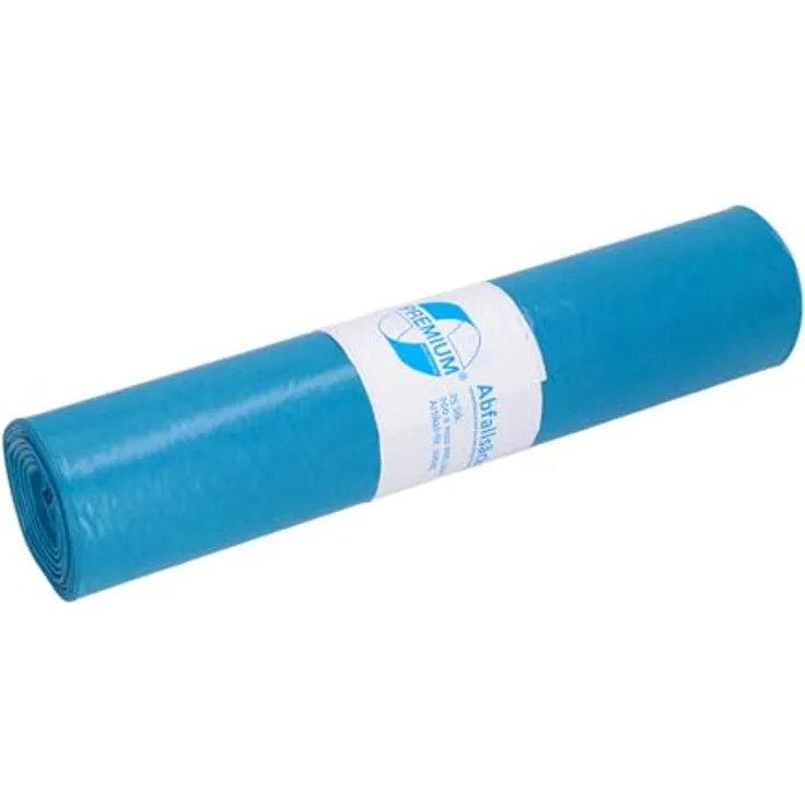 DENIOS Müllbeutel aus Polyethylen (PE), 120 Liter, 40µ Stärke, 250 Stück, blau