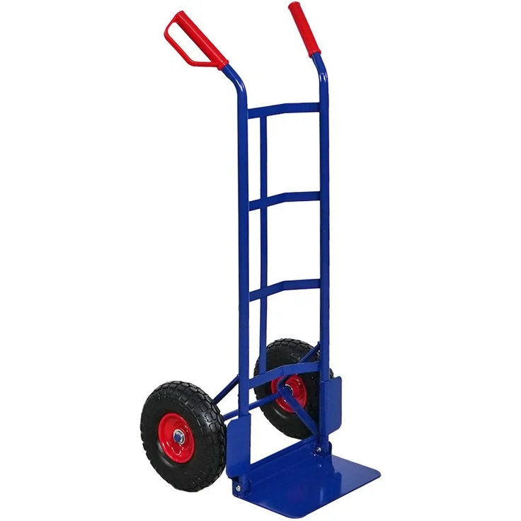 PROREGAL® Sackkarre ODIN Traglast 200kg HxBxT 119x55x44cm Lufträder Blau – Bild 1