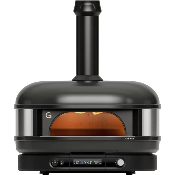 GOZNEY° Dome Pizzaofen Gen 2, 40% größer, Hybrid-Befeuerung (Gas, Holz, Kohle) mit digitaler Temperaturanzeige und zwei Fleischthermometern