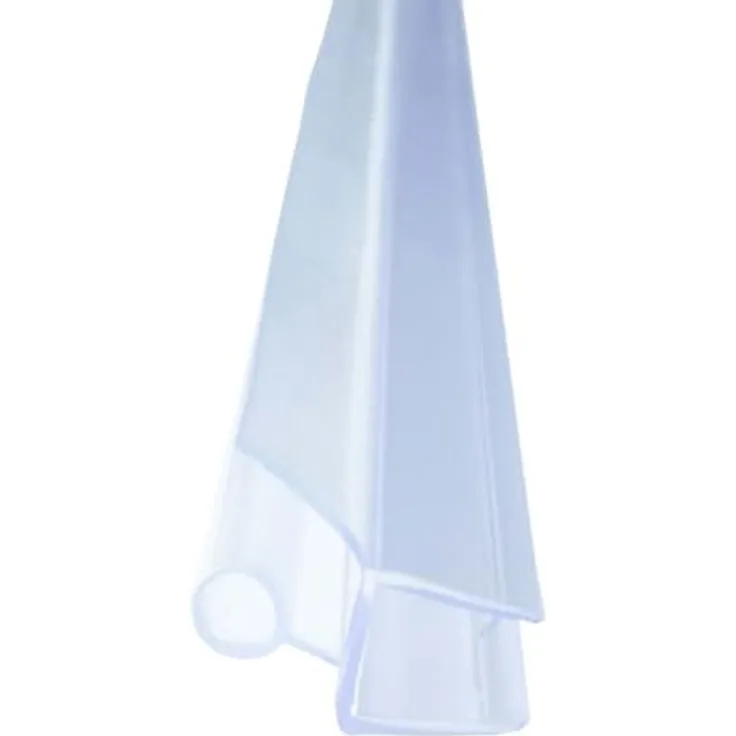 Bagnoxx Schleiflippendichtung inkl. Schlauch, wasserabweisend für 8mm Glas, transparent, 1m Länge