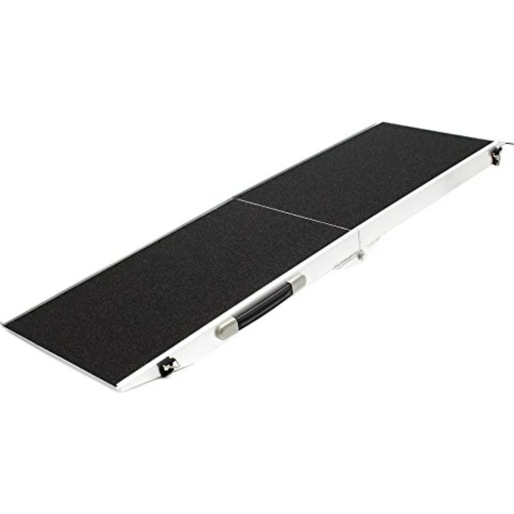 Wiltec Hunderampe faltbar, aus Aluminium, rutschsicher, Traglast bis zu 115 kg, Haustierrampe – Bild 2