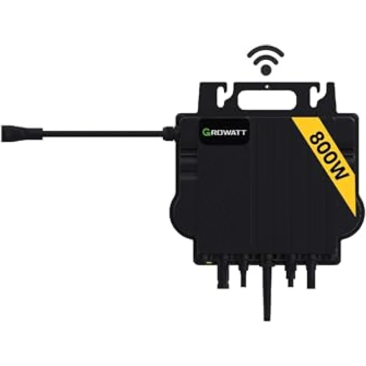 EPP.Solar® Growatt NEO Wechselrichter 800M-X | PV WIFI Wechselrichter für Balkonkraftwerk, hohe Effizienz bis zu 97,3%, unterstützt PV-Kapazitäten von 320W bis 540W+, integriertes WiFi und AC-seitiger SPD – Bild 1