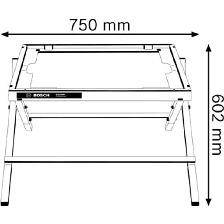 Bosch Professional Transport- und Arbeitstisch GTA 600 (6,3 kg, 520 mm Länge, passend für GTS 10 J) – Bild 2