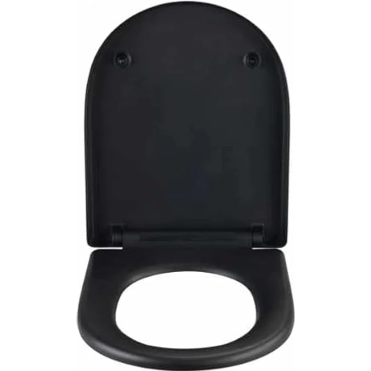 Wenko WC-Sitz Exclusive Nr. 3, Duroplast Schwarz matt mit Absenkautomatik und Hygienebefestigung – Bild 3