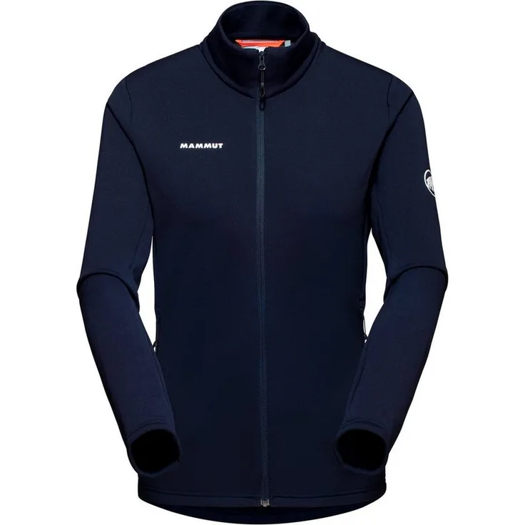 Mammut Fleecejacke Aconcagua Light ML Jacket mit Waffel-Struktur, Damenarbeitjacke in unifarben mit Logo, leicht und atmungsaktiv, grau
