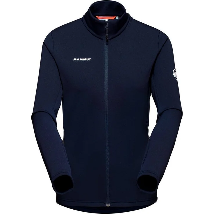Mammut Fleecejacke Aconcagua Light ML Jacket mit Waffel-Struktur, Damenarbeitjacke in unifarben mit Logo, leicht und atmungsaktiv, grau