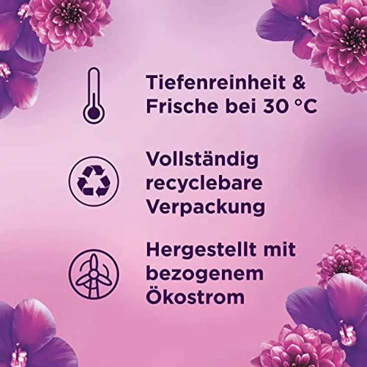 Lenor Color Waschmittel Pulver, Waschpulver, 50 Waschladungen, Amethyst Blütentraum, 3.25kg – Bild 4