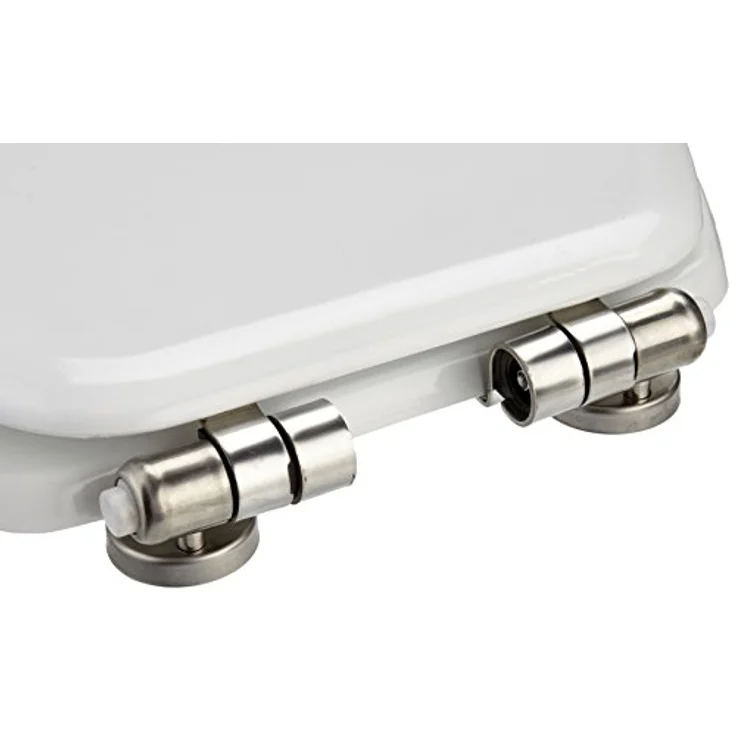MSV WC-Sitz MDF 42,5 cm x 36,5 cm x 5 cm, Weiß, mit Soft-Close-Mechanismus und Easy Clean-System – Bild 3