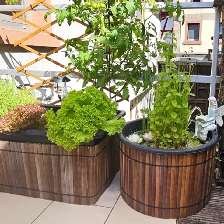 Bamboona Flexible filigrane dunkle Beetumrandung aus Bambusleisten, 200 cm x 40 cm, robust und wetterbeständig, umweltfreundlich – Bild 3
