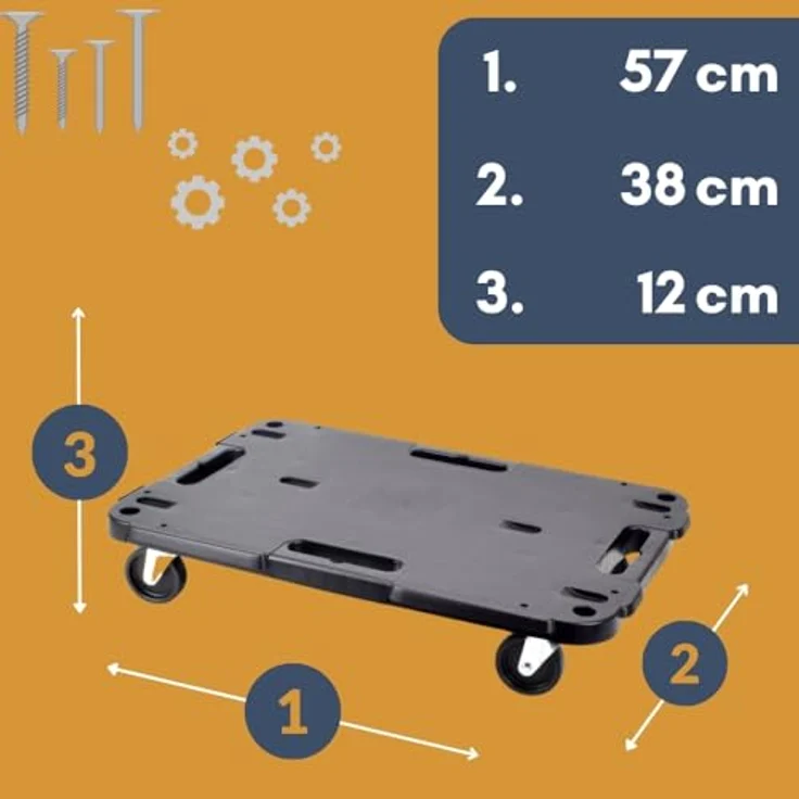 GarPet 2er Set Pflanzenroller, wetterfeste Rollbretter mit 360° drehbaren Transportrollen, klickbarem System für flexible Nutzung – Bild 2