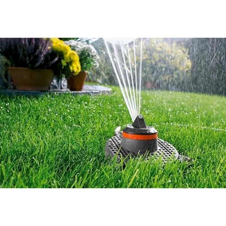 GARDENA Comfort Teil- und Vollkreisregner Tango: Kreisregner 2 in 1: Teil- und Volkreisregner, Wassermenge und Wurfweite regulierbar, für Flächen bis ma. 310 m², ma. Sprengbereich 20 m (2065-20) – Bild 5