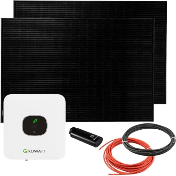 Balkonkraftwerk Growatt MIC 800 0,8kW mit 800W Solarpanel und Wifi-Stick – Bild 1