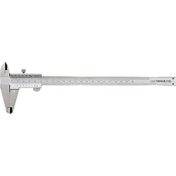 YATO YT-72004 Analoges Messgerät, Messschieber aus rostfreiem Stahl, imperial und metrisch, 30 cm Messintervall