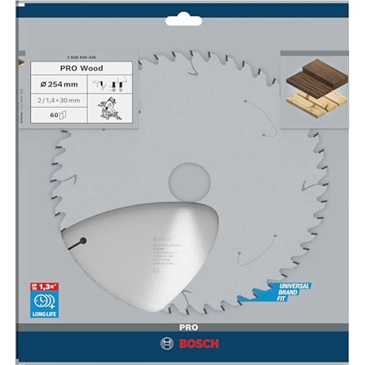 Bosch Professional Kreissägeblatt Optiline Wood (für Holz, 254 x 30 x 2,0 mm, 60 Zähne, Zubehör Kreissäge) – Bild 2