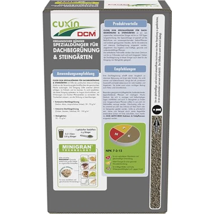 Cuxin DCM Spezialdünger für Dachbegrünung & Steingärten, 1,5 kg – Bild 3