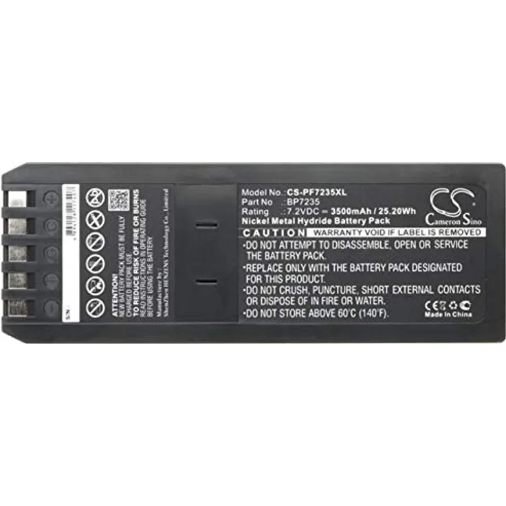 Cameron Sino CS-PF7235XL Akkus 3500mAh Kompatibel mit [Fluke] 700 Calibrator, 740 Calibrator, 744 Calibrator, DSP-100, DSP-2000, DSP-4000, DSP-4000PL, DSP4100, DSP4300 Cable Tester, Impulse 6000D, Impulse 7000DP Ni-MH Akku 25.2Wh - 116-066, 668225, BP7235 - 491g
