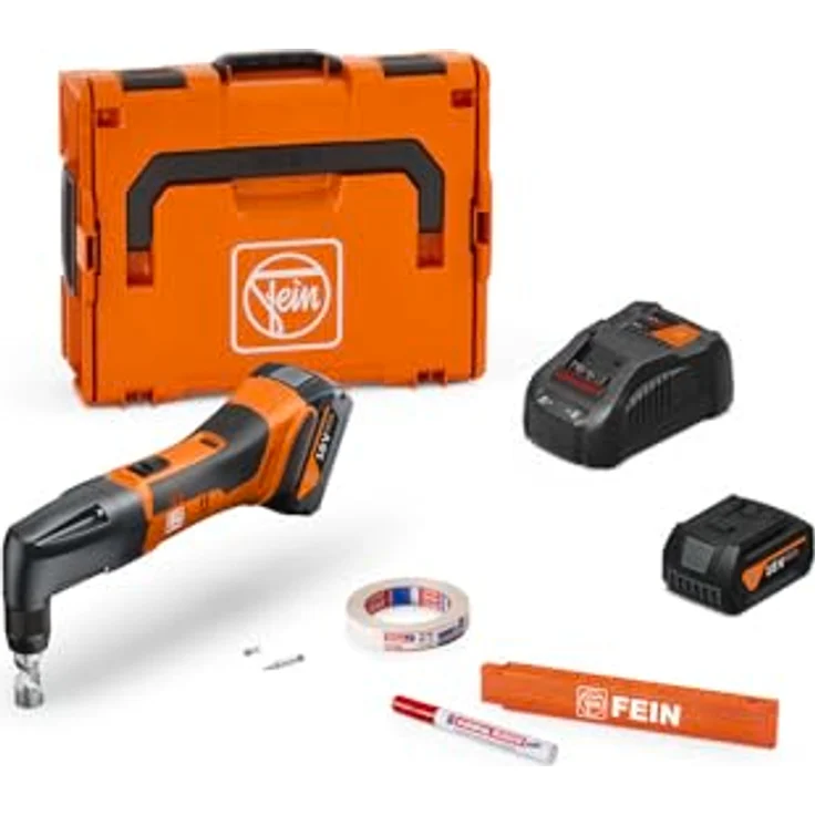 Fein Elektroblechschere ABLK 18 1.6 E AS, Akku-Knabber bis 1,6 mm, Set 2x 5 Ah mit variabler Schneidgeschwindigkeit und COOLPACK Technologie – Bild 1