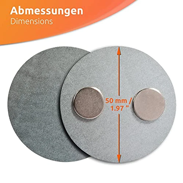 ECENCE Rauchmelder Magnethalter 20 Stück selbstklebende Magnethalterung für Rauchmelder Ø 50mm schnelle & sichere Montage ohne Bohren und Schrauben für alle Feuermelder und Rauchwarnmelder – Bild 5