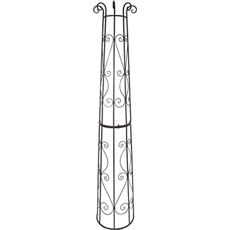 Dekoleidenschaft Rankgitter Romance aus Metall, braun, halbrund, 160 cm, für Fallrohr, Rankhilfe für Kletterpflanzen, Rankgerüst
