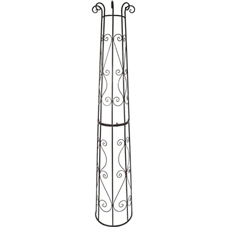 Dekoleidenschaft Rankgitter Romance aus Metall, braun, halbrund, 160 cm, für Fallrohr, Rankhilfe für Kletterpflanzen, Rankgerüst – Bild 1