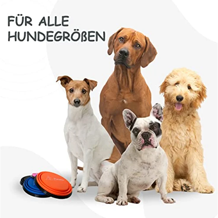 PETSATION – Hundenapf faltbar für unterwegs [Das Original] Futternapf Hund ideal für den Alltag – 1000 ml Wassernapf – Trinknapf für den Hund - Reisenapf, Fressnapf, Napf (1000ml, Blau) – Bild 4