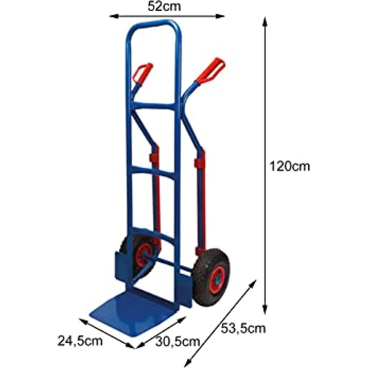TOOLLAND - QT119 Sackkarre, Belastung 200 kg, 120 cm x 52 cm x 53,5 cm Abmessungen 176954 – Bild 3