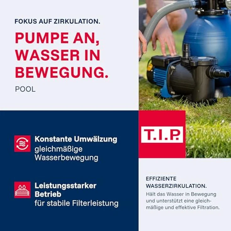 T.I.P. SPP 300 F Poolpumpe 8000 l-h 8.5m Gartenpumpe – Bild 4