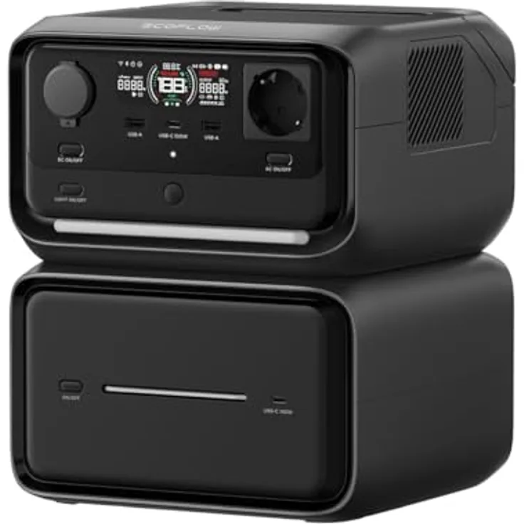 EcoFlow River 3 Max Plus, tragbare Power Station mit 858000 Wh Energieversorgung