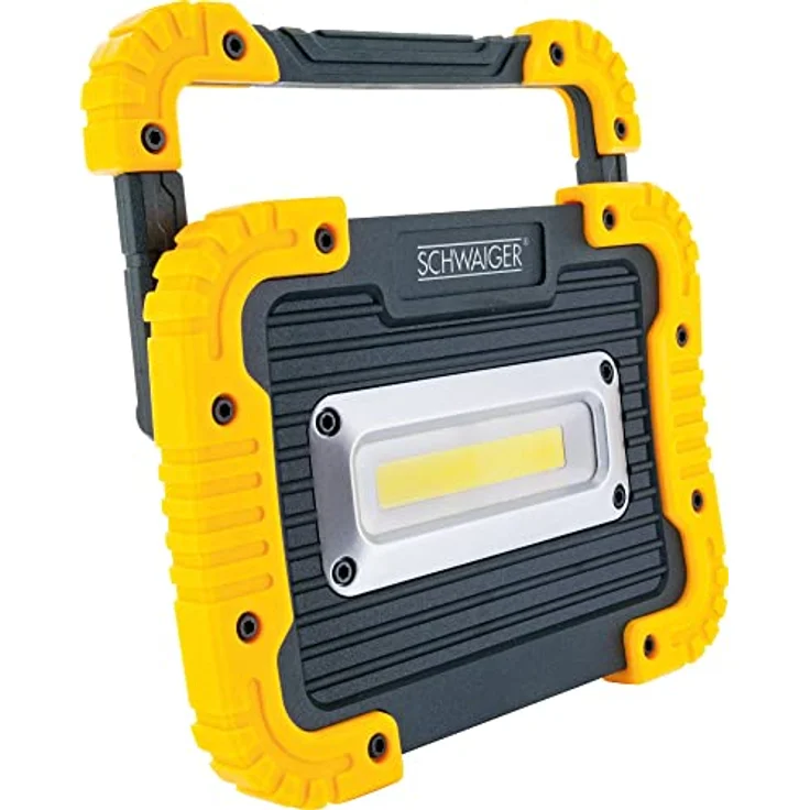 Schwaiger Multifunktionsstrahler, spritzwassergeschützt mit COB-LED, robust, Schwarz/Gelb – Bild 4