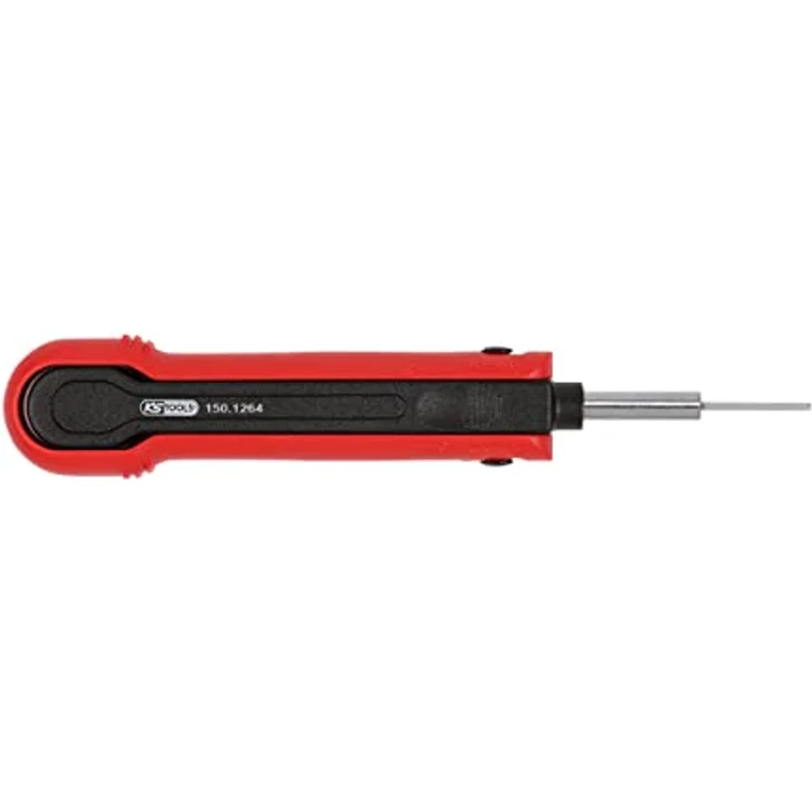 KSTOOLS Entriegelungswerkzeug für Flachstecker/Flachsteckhülsen 2,8mm, hochwertiger Federbandstahl mit Schutzbügel zur zerstörungsfreien Entriegelung – Bild 1