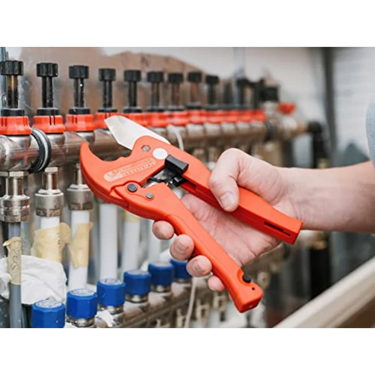 Rothenberger Industrial PREMIUM Kunststoff Plastik Rohr Schere bis 42 mm inkl. rostfreier Stahlklinge und Sicherheitsbügel, 36012 – Bild 4