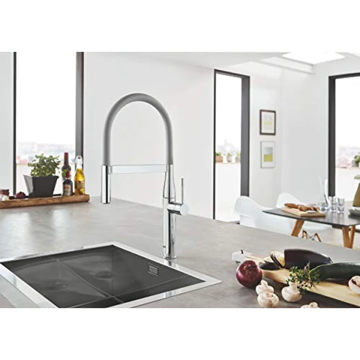 Grohe Essence Einhand Spültischbatterie mit Profibrause und Temperaturbegrenzer - Chrom – Bild 5