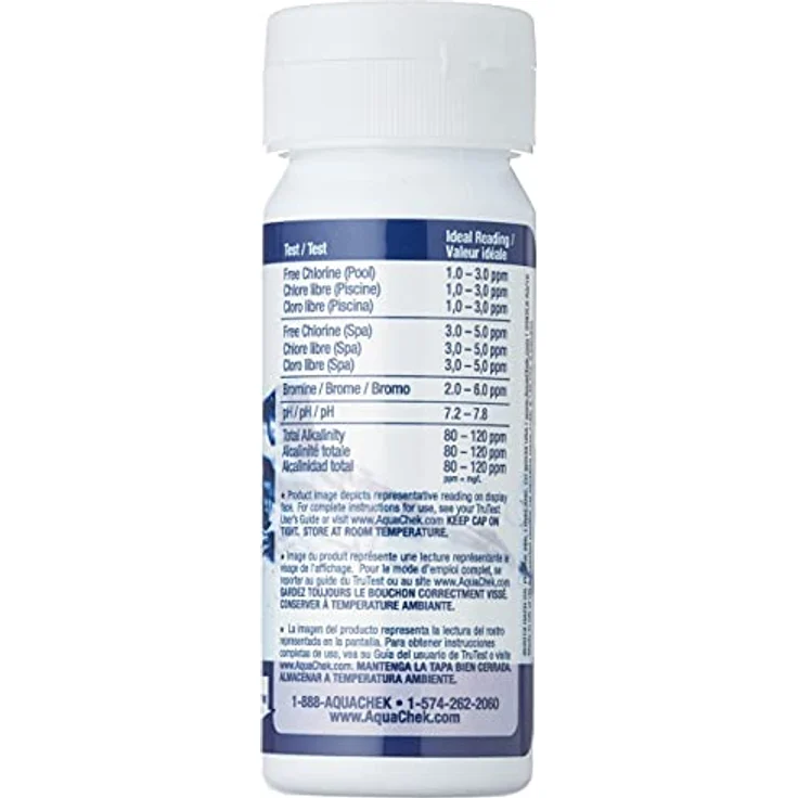 Aquachek 999942 Teststäbchen Chlor, pH-Wert 50St. – Bild 3