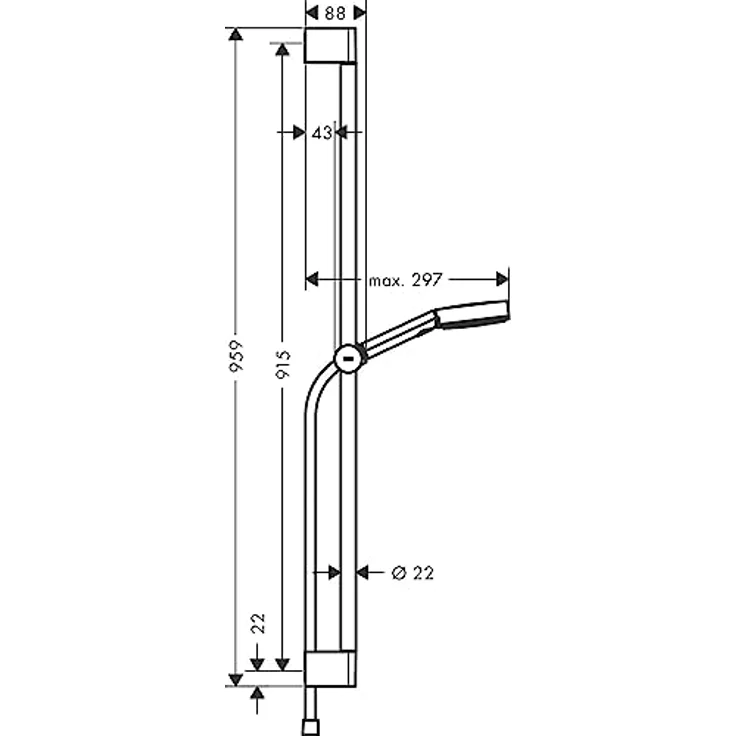 hansgrohe Pulsify Select S Brauseset 24170670, Duschinstallation mit Powder Rain, IntenseRain und Massagestrahl – Bild 6
