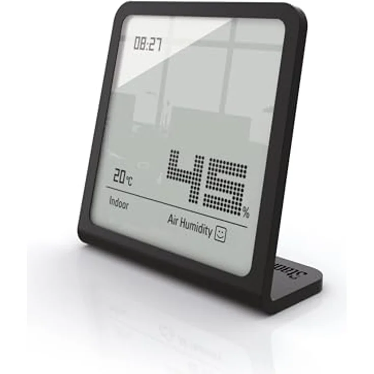 STADLER FORM 14869 Selina Hygrometer, digitales Innenmessgerät zur Überwachung von Temperatur (-10°C bis 50°C) und Luftfeuchtigkeit (25% bis 98%) mit komfortabler Smiley-Anzeige und integriertem Ständer – Bild 1
